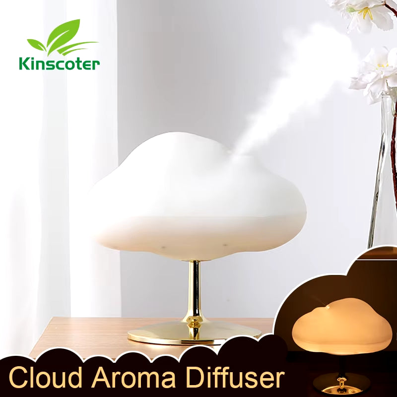 Cloud Air Humidifier Aromatherapy Fragrance Essential Oil Diffuser Warm Colors Night Light Mode