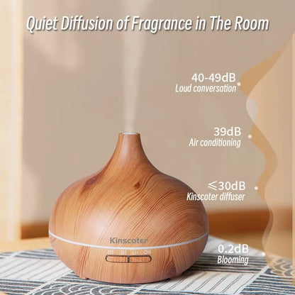 500Ml Wood Grain Aroma Diffuser Onion Air Humidifier Aromatherapy Essential Oil Diffuser Ultrasonic Atomizer for Home